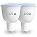 Aura 450: 2 Lampadine Led Wi-fi Gu10, 5,5 W, 450 Lm, Illuminazione Intelligente, Luce Bianca Dimmerabile, Luce Di Colore Dimmerabile, Controllo Remoto App Iot, Alexa, Google - Foto miniatura 1