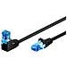 Cavo Patch Cat 6a 1x Angolato A 90°, U / utp, Nero - Foto miniatura 1