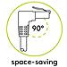 Cavo Patch Cat 6a 1x Angolato A 90°, U / utp, Nero - Foto miniatura 10