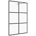 Parete Per Doccia Walk-in Vetro Trasparente Esg 140x195cm Nera - Foto miniatura 2