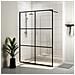 Parete Per Doccia Walk-in Vetro Trasparente Esg 140x195cm Nera - Foto miniatura 1