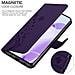 Custodia Compatibile Con Oneplus 9rt 5g In Lilla Scuro Fiore - Coperchio Protettivo In Design Floreale Con Chiusura Magnetica, Funzione Stand E Slot Per Carte - Foto miniatura 5