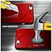 Custodia Compatibile Con Apple Iphone 6 / 6s In Rosso - Nero - Coperchio Protettivo Bicolore In Vetro Temperato E Silicone Tpu - Foto miniatura 3