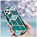 Custodia Compatibile Con Apple Iphone 12 / Iphone 12 Pro (6,1 Zoll) In Marmo Oro Bianco Verde Scuro No. 6 - Coperchio Protettivo In Silicone Tpu Con Motivo A Mosaico - Foto miniatura 7