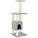 Albero per Gatti con Tiragraffi in Sisal Grigio Chiaro 104 cm - Foto miniatura 2