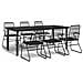 Set Da Pranzo Da Giardino 7 Pz Nero In Rattan Pvc - Foto miniatura 2