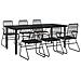 Set Da Pranzo Da Giardino 7 Pz Nero In Rattan Pvc - Foto miniatura 3