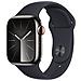 Watch Series 9 GPS + Cellular Cassa 41m in Acciaio inossidabile Grafite con Cinturino Sport Band Mezzanotte - M /L - Foto miniatura 2