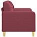 Divano A 2 Posti Rosso Vino 120 Cm In Tessuto - Foto miniatura 4