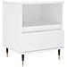 Comodino Bianco 40x35x50 Cm In Legno Multistrato - Foto miniatura 2