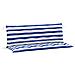 Cuscini Panca Giardino 2pz Righe Bianche Blu 150x50x7cm Tessuto - Foto miniatura 2