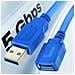Cavo Prolunga Usb 3.0 Sincronizzazione 5gb /s Lunghezza 1 Metro E 50, Blu - Foto miniatura 4