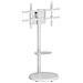 Supporto A Pavimento Con Mensola Trolley Tv Lcd /led /plasma 37-86'' Bianco - Foto miniatura 1