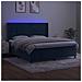Letto A Molle Con Materasso E Led Blu Scuro 180x200 Cm - Foto miniatura 2