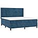 Letto A Molle Con Materasso E Led Blu Scuro 180x200 Cm - Foto miniatura 3