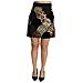 Minigonna A Vita Alta Con Stampa Leopardata Multicolor - It44-l - Foto miniatura 1