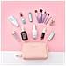Grande Borsa Per Il Trucco In Pu - Organizer Per Cosmetici Elegante E Portatile Pink - Foto miniatura 4