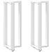 Gambe Tavolo Bar A Forma T 2pz Bianco 40x35x(110-111)cm Acciaio - Foto miniatura 1