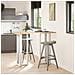 Gambe Tavolo Bar A Forma T 2pz Bianco 40x35x(110-111)cm Acciaio - Foto miniatura 2