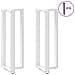 Gambe Tavolo Bar A Forma T 2pz Bianco 40x35x(110-111)cm Acciaio - Foto miniatura 3