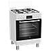 FBE62310GW cucina a libera installazione bianca, 60x60cm, piano gas, forno elettrico ventilato, grill elettrico, 66 Lt, ?lasse A - Foto miniatura 3