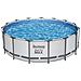 Piscina Fuori Terra - In Giro - 488x122 Cm - Grigio - Include Accessori Coordinati Cb31 - Foto miniatura 4