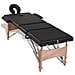 Lusso Casadino -  Lettino Pieghevole Da Massaggio Nero 3 Zone Con Telaio Legno - Foto miniatura 5