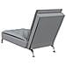 Chaise Longue Massaggi Cuscino A Rullo Grigio Chiaro In Tessuto - Foto miniatura 5
