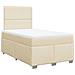 Giroletto a Molle con Materasso Crema 120x190 cm in Tessuto - Foto miniatura 1