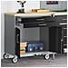 Carrello da lavoro a rulli Nero e Grigio 75 x 45 x 85 cm - Foto miniatura 2
