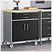 Carrello da lavoro a rulli Nero e Grigio 75 x 45 x 85 cm - Foto miniatura 3