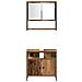 Set di Mobili da Bagno 4 Pezzi Legno Vecchio Legno Ingegnerizzato - Foto miniatura 9