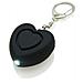 Allarme Di Sicurezza Personale A Forma Di Cuore Con Luce Led - Allarme Portachiavi Di Emergenza Da 125db Black - Foto miniatura 1