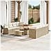 Set Divano da Giardino 11 pcs Beige e Crema 100 x 100 x 71 cm - Foto miniatura 2