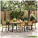 Set da Pranzo per Giardino 7 pcs Nero 200 x 80 x 75 cm - Foto miniatura 2