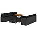 Set Divano da Giardino con cuscino 11 pcs Nero Poly Rattan - Foto miniatura 1