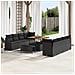 Set Divano da Giardino con cuscino 11 pcs Nero Poly Rattan - Foto miniatura 2