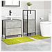 Tappeto da bagno 2 pcs Verde chiaro 50 x 50 cm Polipropilene - Foto miniatura 3