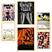 Set Di 6 Stampe Pittura Decorativa, Graffiti, Street Art, Illustrazioni Murali A Colori A3 & A4 Telaio In Legno Chiaro - Foto miniatura 1
