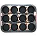 Stampo Per Muffin / Cupcake 12 Cavità Antiaderenti Cottura Omogenea, Nero - Foto miniatura 3