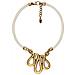Collana Placcata Oro Con Design Curvo, Zama Placcata Oro, 40 Cm - Foto miniatura 1