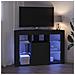 Mobile TV LED Angolare Nero 101 x 40 x 68 cm Legno multistrato - Foto miniatura 5