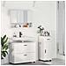 Set di mobili per il bagno con cassetto con porta 3 pcs Bianco - Foto miniatura 2