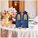 Confezione Da 24 Sacchetti Di Iuta Con Coulisse - Sacchetti Regalo Riutilizzabili Per Bottiglie Blue - Foto miniatura 6
