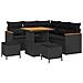 Set Divano da Giardino con cuscino 8 pcs Nero Poly Rattan - Foto miniatura 1