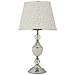 Lampada Da Tavolo Vkh907-argento-tessuto-30x30x54 Cm - Foto miniatura 1