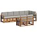 Set divani con cuscino 8 pcs Grigio Naturale e Chiaro - Foto miniatura 1