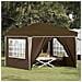Tenda per feste a pop-up 288 x 288 x 245 cm Tortora - Foto miniatura 2