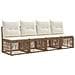 Set Divano da Giardino 13 pcs Beige polyrattan - Foto miniatura 5