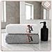 Set di asciugamani da bagno - 70x140 cm - Bianco-Grigio - Regalo ricamato per i genitori - Foto miniatura 3
